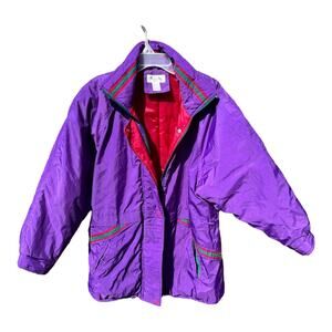 Vintage 80s 90s Dani Colby Retro Color Block Ski Snowboard Jacket Size 3X